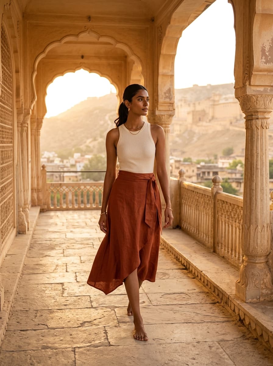 The Ease Wrap Skirt