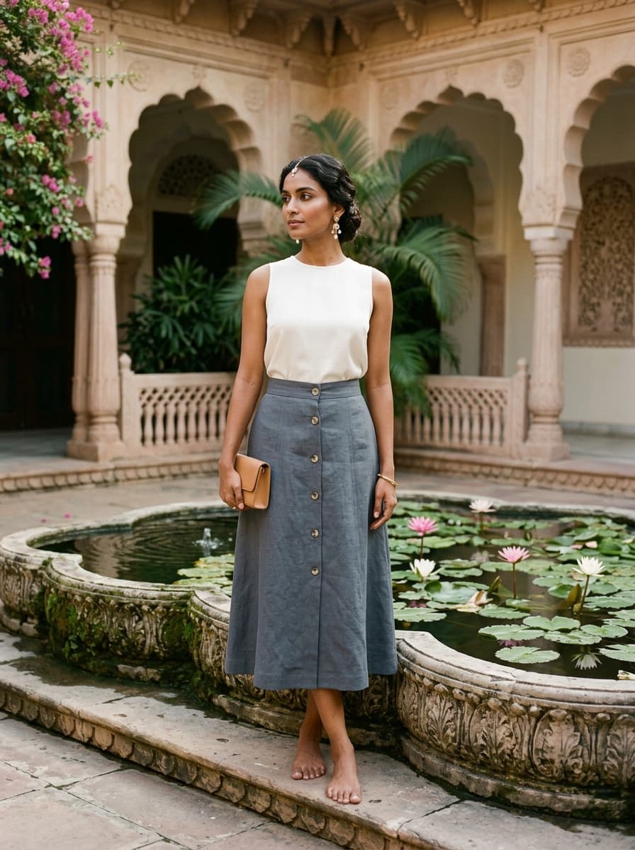 The Fold A-Line Skirt