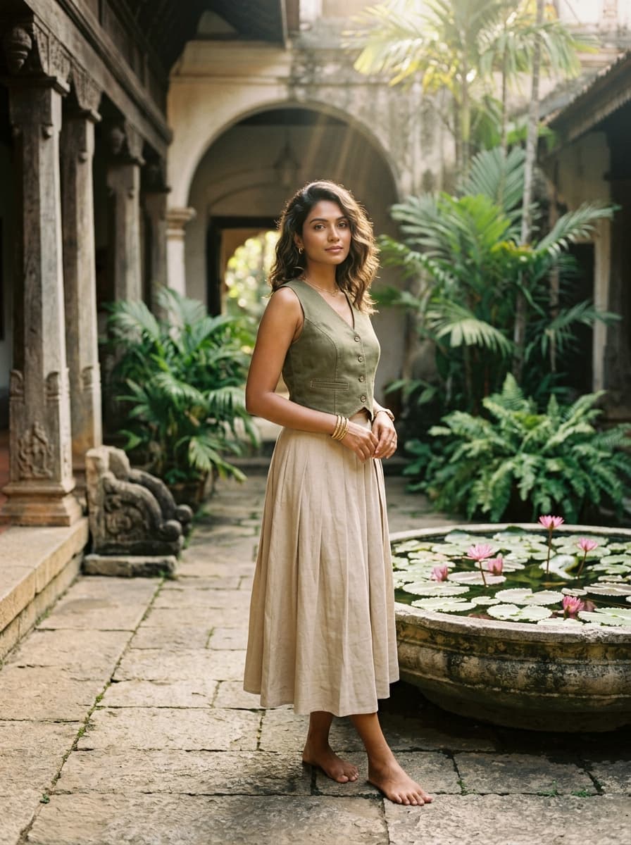 The Grain Pleated Skirt