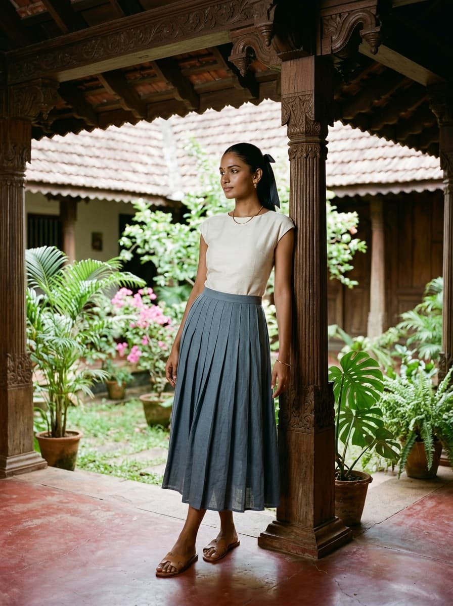 The Halt Pleated Skirt