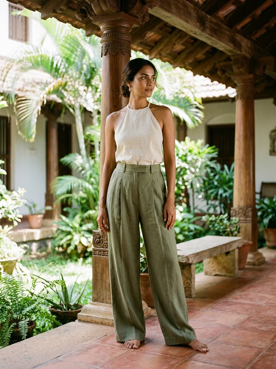 The Meadow Wide-Leg Trouser 1 of 3
