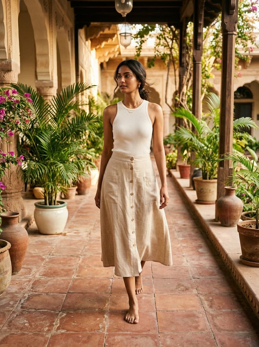 The Soft Midi Skirt