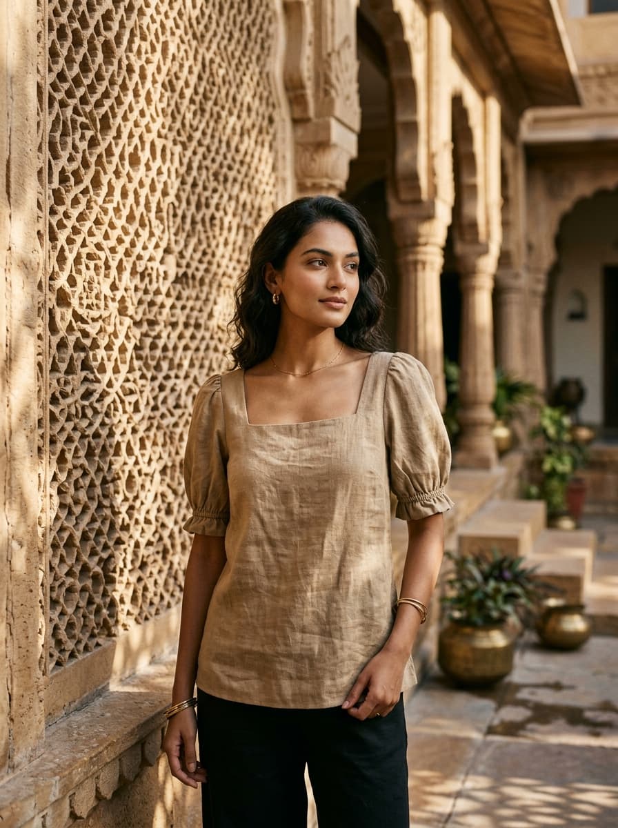 The Dusk Square-Neck Top